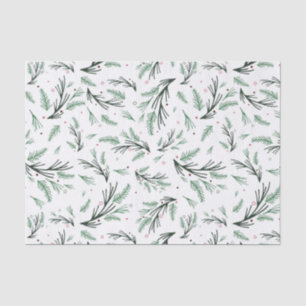 Mousseline Papier papier papier Motif de la branche de pin ve