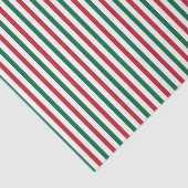 Mousseline Papier papier papier Motif rayé rouge et vert (Détail)