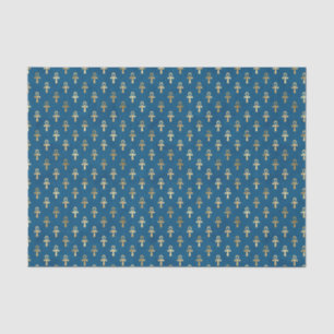 Mousseline Papier papier Tissu bleu égyptien Ankh Enveloppe