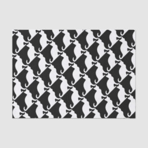 Mousseline Papier papier tissu cadeau pour chat noir et blanc