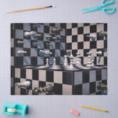 Mousseline Papier papier tissu d'échecs 3D (Artisanat)