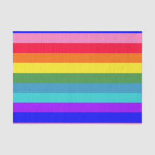 Mousseline Papier papier tissu Gras Rainbow Stripes