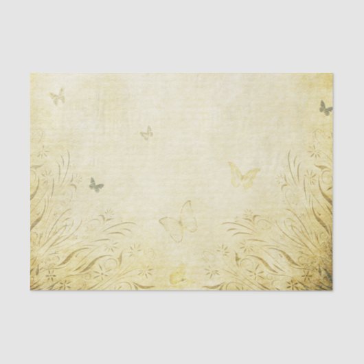 Mousseline Papier papillon vintage (Recto)