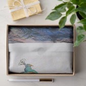 Mousseline Papier Peacock et Decoupage Muse Art déco (Cadeau)