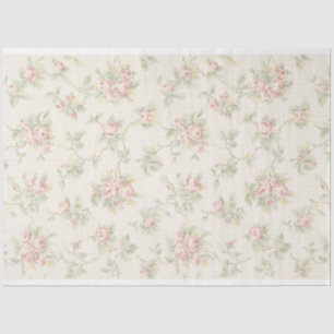Mousseline Papier peint à fleurs rose pâle