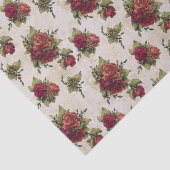 Mousseline Papier peint antique de rose rouge (Détail)