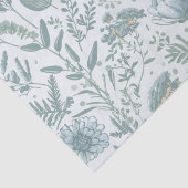 Mousseline Papier peint bleu Floral (Détail)