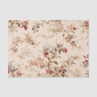 Mousseline Papier peint Fleurs antiques Motif floral Pastel