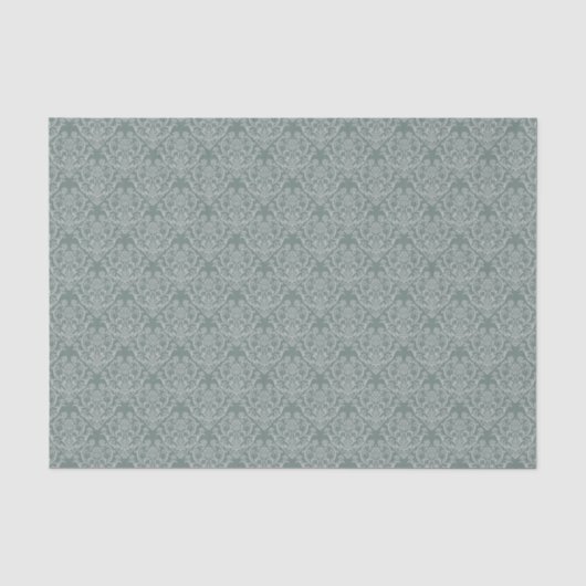 Mousseline Papier peint floral vert (Recto)