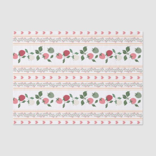 Mousseline Papier peint fraise - Greta (Recto)