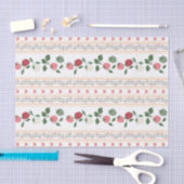 Mousseline Papier peint fraise - Greta (Artisanat)