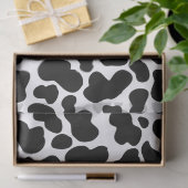 Mousseline Papier peint imitation vache noire et blanche (Cadeau)