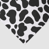 Mousseline Papier peint imitation vache noire et blanche (Détail)