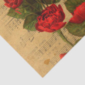 Mousseline Papier peint rose de musique d'aquarelle (Détail)