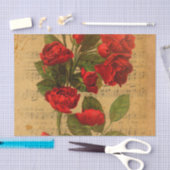 Mousseline Papier peint rose de musique d'aquarelle (Artisanat)