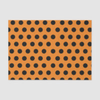 Papier Polka de taille moyenne noir et orange