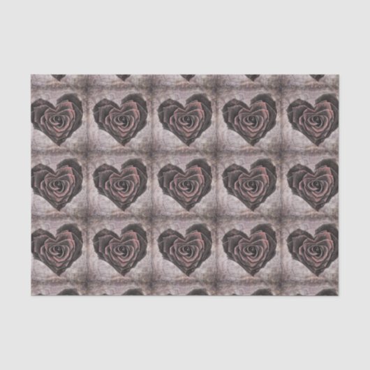 Mousseline papier rose de coeur goth (Recto)