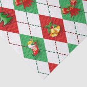 Mousseline papier tartan plaid de noël (Détail)