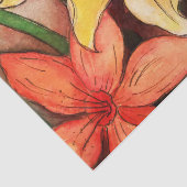 Mousseline Papier Tiger Lily Aquarelle (Détail)