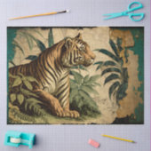 Mousseline Papier Tiger vintage (Artisanat)