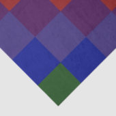 Mousseline Papier Tissu À damiers Rainbow (Détail)