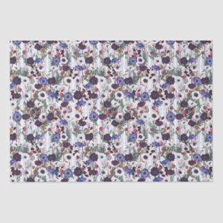 Mousseline Papier Tissu à Motif de Coquelicots Violets Inspir