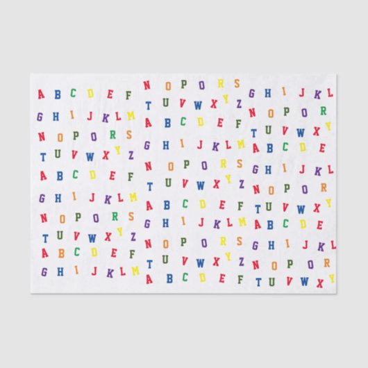 Mousseline Papier Tissu ABC Baby shower (Recto)