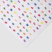 Mousseline Papier Tissu ABC Baby shower (Détail)