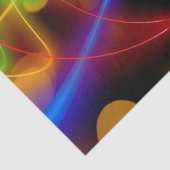 Mousseline papier tissu abstrait néon (Détail)