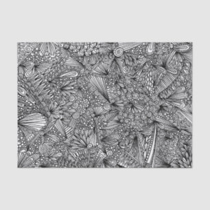 Mousseline Papier Tissu Abstrait Pavo Pontem