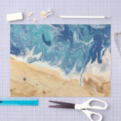 Mousseline Papier Tissu Abstrait Plage (Artisanat)