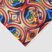 Mousseline Papier Tissu Abstrait Rainbow (Détail)