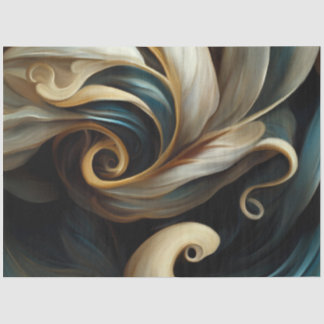 Mousseline Papier Tissu Abstrait Swirl 1