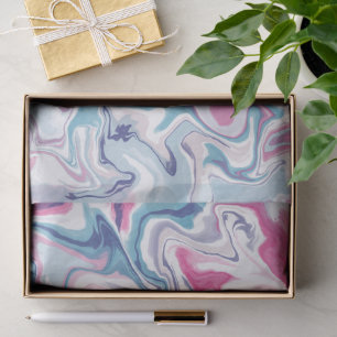 Mousseline Papier Tissu Acrylique Liquide Vibrant Abstrait