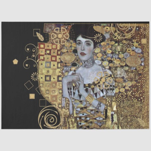 Mousseline Papier Tissu Adele Klimt (Recto)