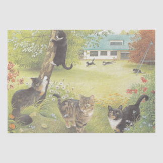 MOUSSELINE PAPIER TISSU AMOUREUX DES CHATS
