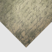 Mousseline Papier Tissu Ancien Script (Détail)