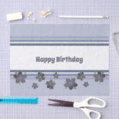 Mousseline Papier Tissu Anniversaire En Blues (Artisanat)