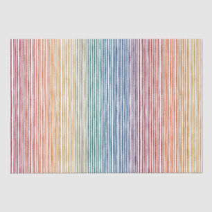 Mousseline Papier Tissu Aquarelle arc-en-ciel
