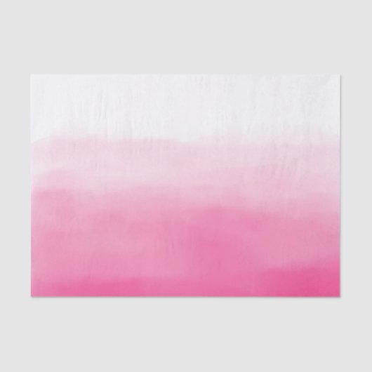 Mousseline Papier Tissu Aquarelle Rose Chaud (Recto)