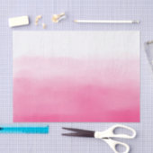 Mousseline Papier Tissu Aquarelle Rose Chaud (Artisanat)