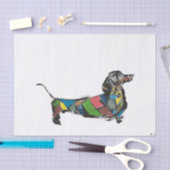 Mousseline Papier Tissu avec Dachshund (Artisanat)