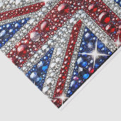 Mousseline Papier Tissu avec design de couleurs britanniques (Détail)