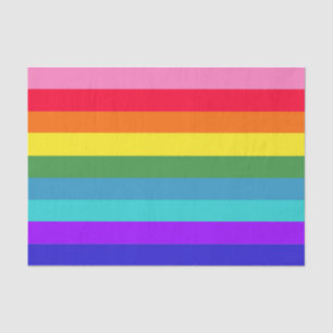 Mousseline Papier tissu Big Rainbow Stripes