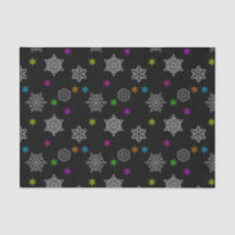 Papier Tissu Black & Bright Snowflake