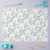 Mousseline Papier Tissu bleu (Artisanat)