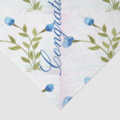 Mousseline Papier Tissu bleu (Détail)