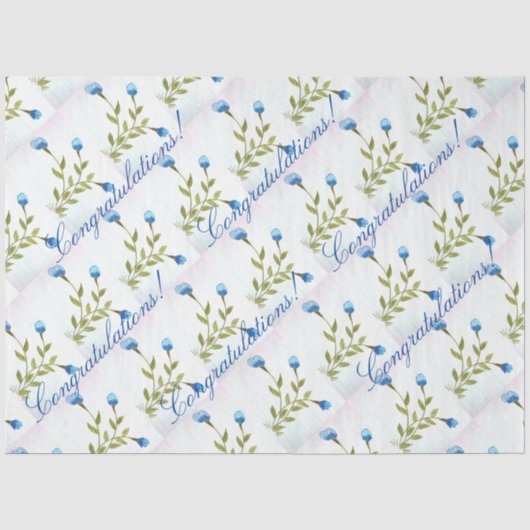 Mousseline Papier Tissu bleu (Recto)