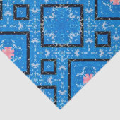 Mousseline Papier Tissu Bleu Noir Perdu (Détail)