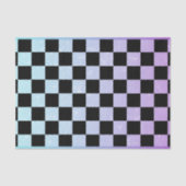 Mousseline Papier Tissu Boho Blue et violet (Recto)